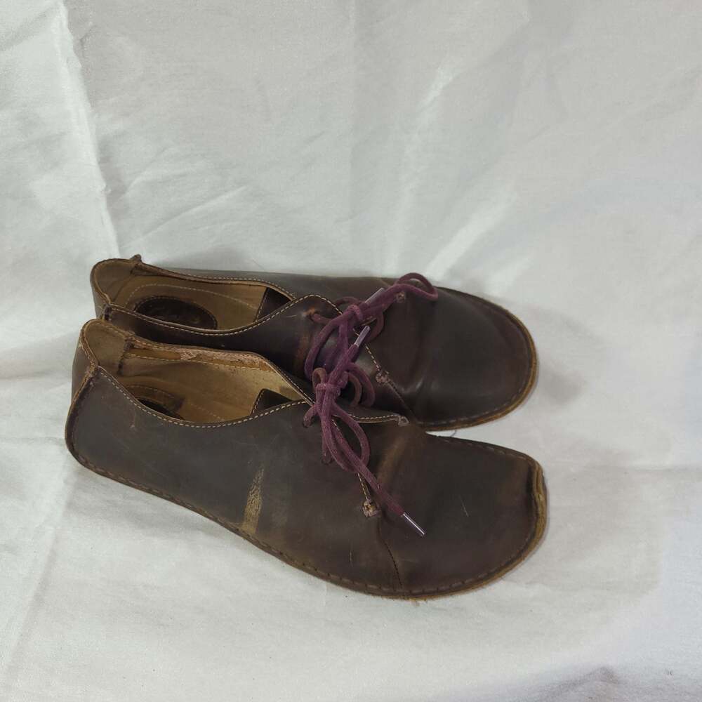 Clarks Artisan Brown Leather Lace-Up Shoes Women's Size 10